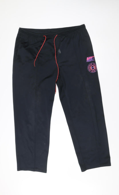 Nike Men’s Black Track Pants L Vintage Retro Sportswear Running