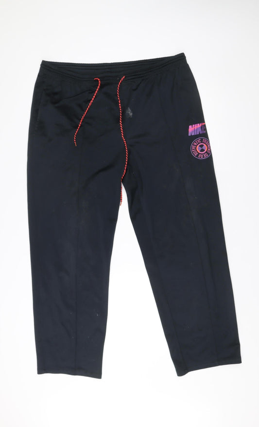 Nike Men’s Black Track Pants L Vintage Retro Sportswear Running