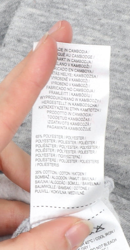 Lonsdale Mens Grey Sweatpants Joggers L Regular Fit Fleece Activewear