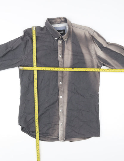 Minimum Men’s Grey Cotton Button-Up Long Sleeve Shirt M