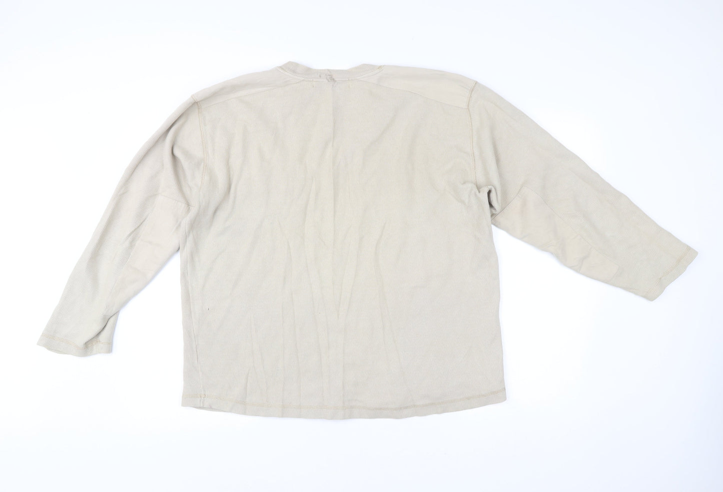Eisenegger Men’s Beige Cotton Pullover Jumper Size M with Pocket