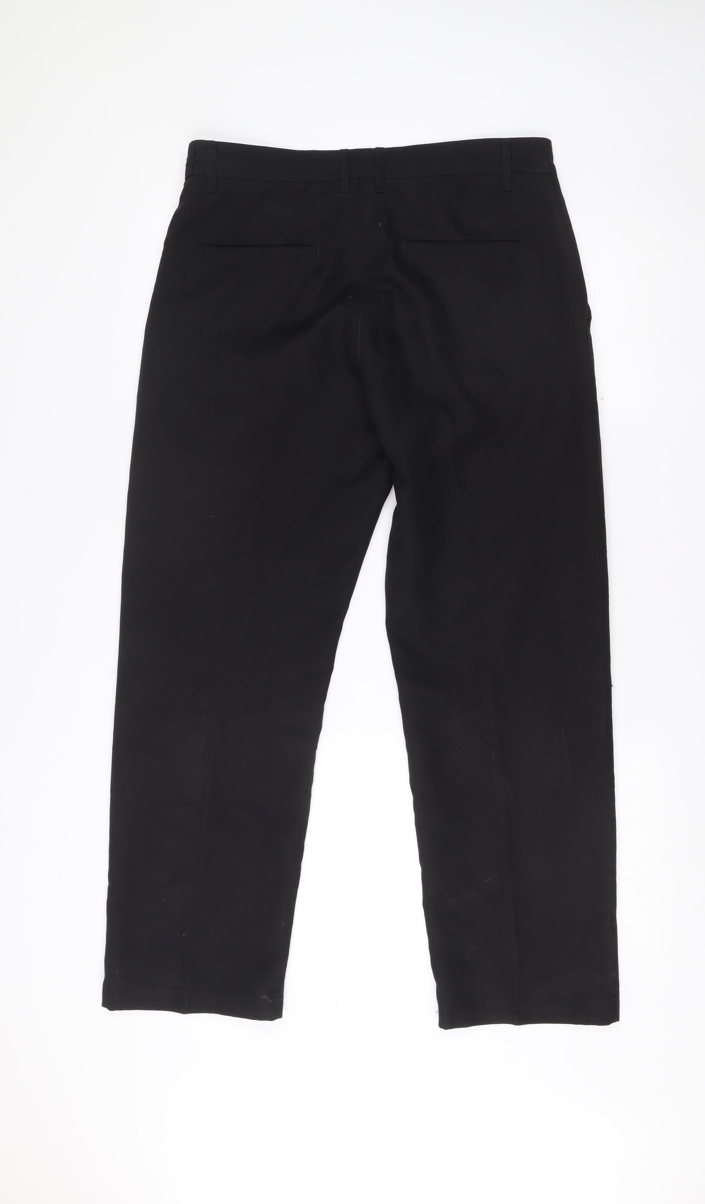 Slazenger Men's Black 32W Regular Fit Straight Leg Trousers