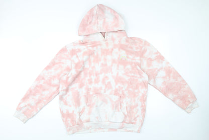 Neon Sheep Womens Pink Tie Dye Pullover Hoodie Size L