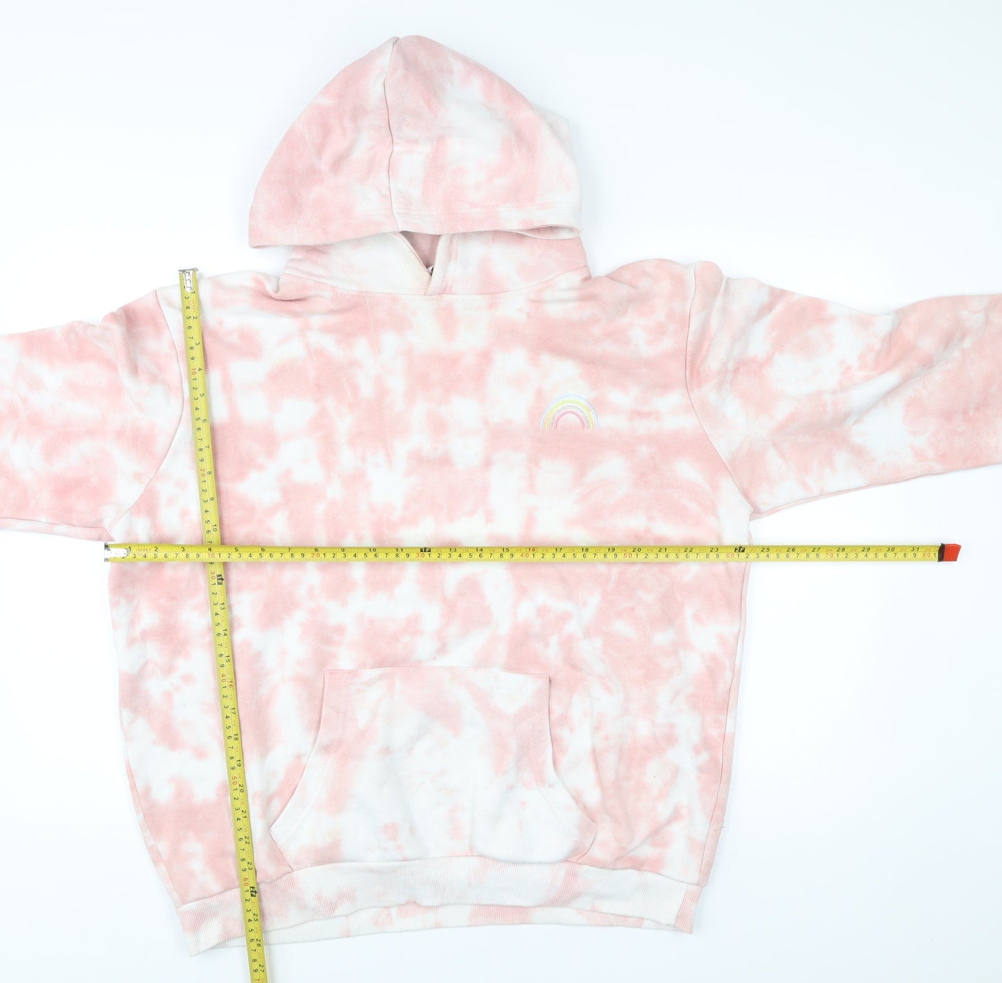 Neon Sheep Womens Pink Tie Dye Pullover Hoodie Size L
