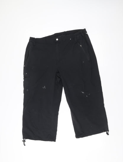 Regatta Men’s Black Cargo Shorts Size 38 Outdoor Elastic Waist