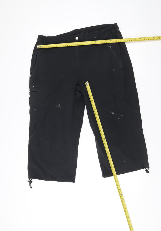 Regatta Men’s Black Cargo Shorts Size 38 Outdoor Elastic Waist