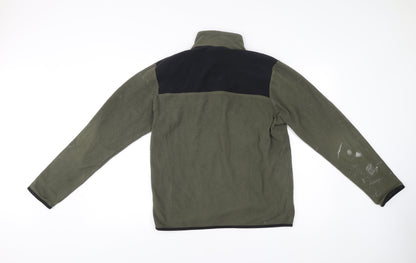 The North Face Men's Green Fleece Sweatshirt M Henley Style Outdoor