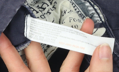 FatFace Womens Blue Cotton Chino Trousers Size 10 Straight Fit