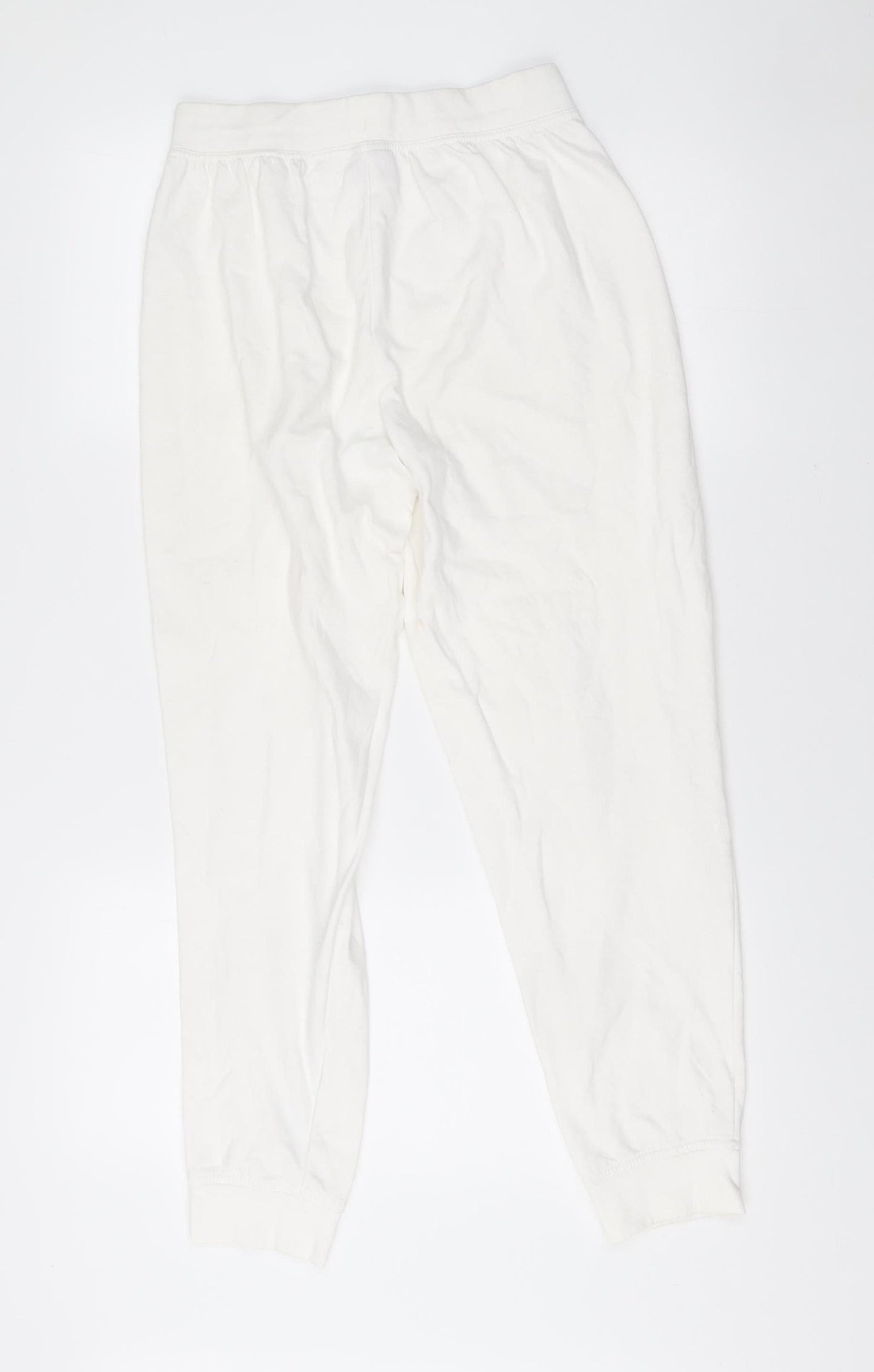 Peanuts Women’s White Jogger Trousers Size 8-10 Cotton Blend