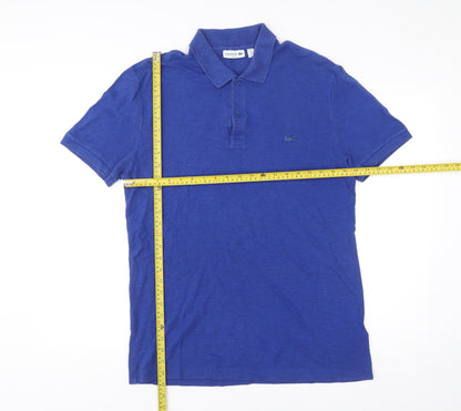 Lacoste Men’s Blue Slim Fit Polo Shirt Size L Short Sleeve