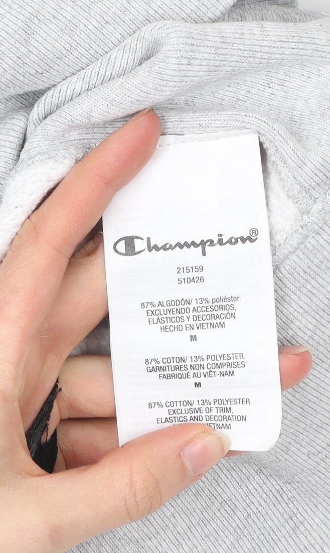 Mens UK Size M Champion Grey Pullover Hoodie