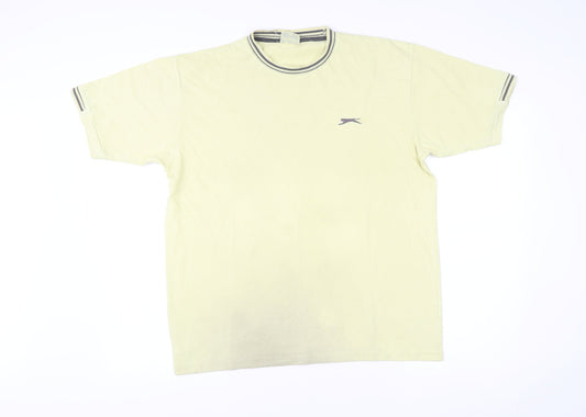 Slazenger Men's Yellow Short Sleeve Crew Neck T-Shirt Size M