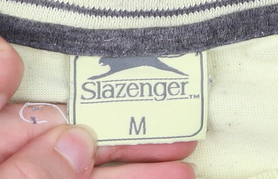 Slazenger Men's Yellow Short Sleeve Crew Neck T-Shirt Size M