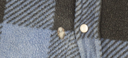 Workwear Pro Men’s Blue Check Flannel Jacket Size S Polyester Workwear