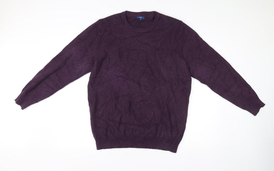 Cotton Traders Men’s Purple 2XL Crew Neck Pullover Jumper