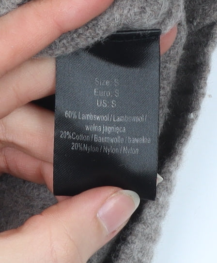 Simon Carter Men Beige Wool Blend Cable Knit Pullover Jumper S