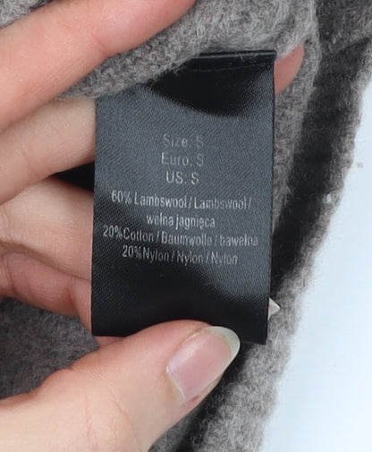 Simon Carter Men Beige Wool Blend Cable Knit Pullover Jumper S