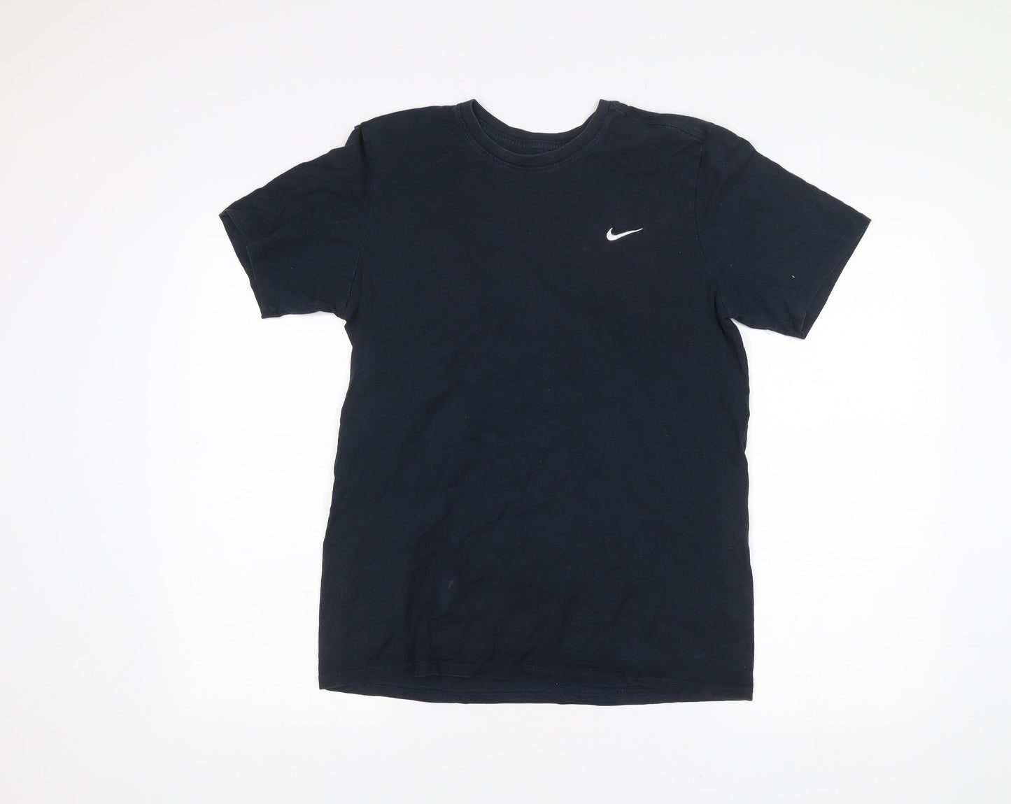 Nike Mens Black Cotton Crew Neck T-Shirt Size M Short Sleeve