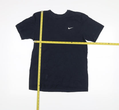 Nike Mens Black Cotton Crew Neck T-Shirt Size M Short Sleeve