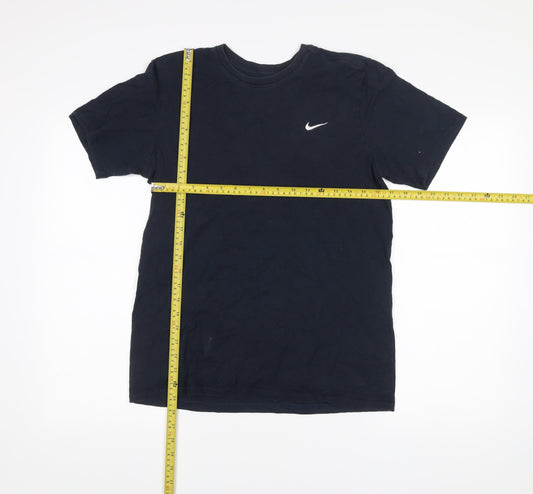 Nike Mens Black Cotton Crew Neck T-Shirt Size M Short Sleeve