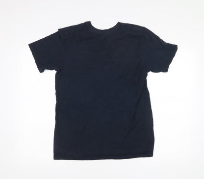 Nike Mens Black Cotton Crew Neck T-Shirt Size M Short Sleeve