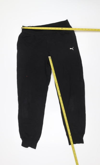 Puma Men's Black Jogger Sweatpants Size S Regular Fit Tapered