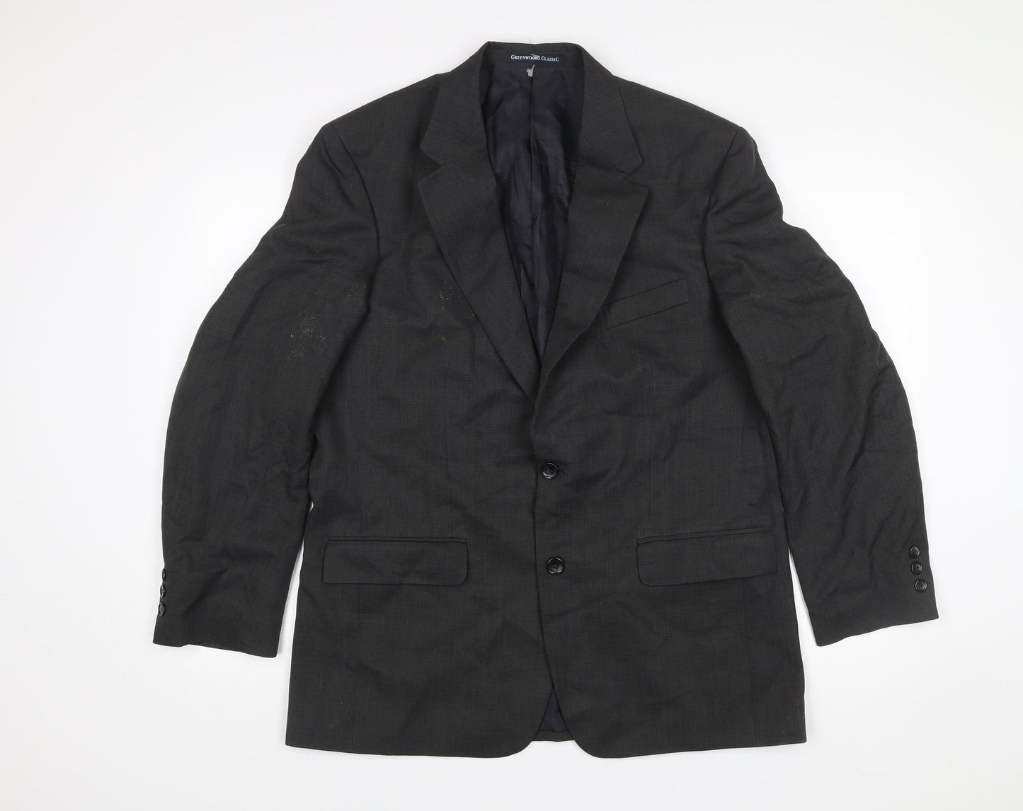 Mens UK Size 42 Greenwoods Classic Regular Grey Suit Jacket