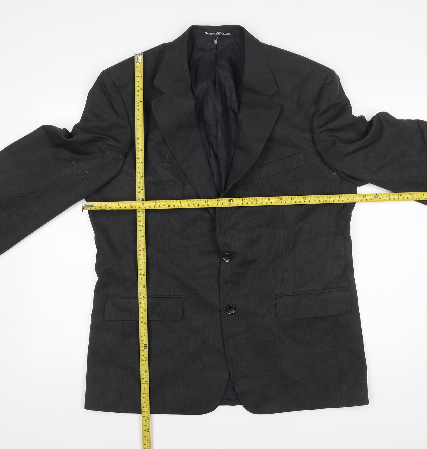 Mens UK Size 42 Greenwoods Classic Regular Grey Suit Jacket