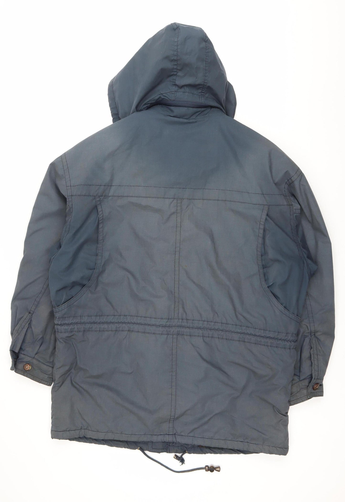 Baracuta Men's Blue Parka Jacket Size 40 Regular Hooded Lined