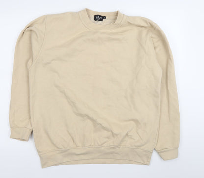 Mens UK Size L boohooMAN Beige Pullover Sweatshirt