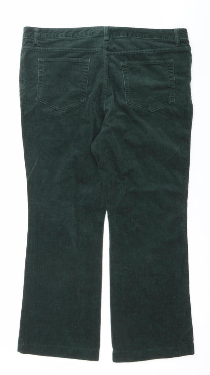 Lands' End Men's Green Corduroy Trousers Size 20W Straight Leg