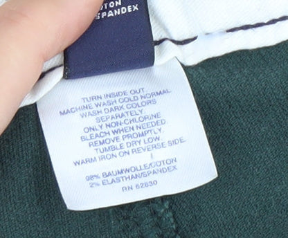 Lands' End Men's Green Corduroy Trousers Size 20W Straight Leg