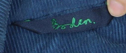 Jaeger Womens Blue Size 14 Corduroy Blazer Jacket Notch Lapel