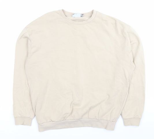 Mens UK Size L ASOS Beige Pullover Sweatshirt