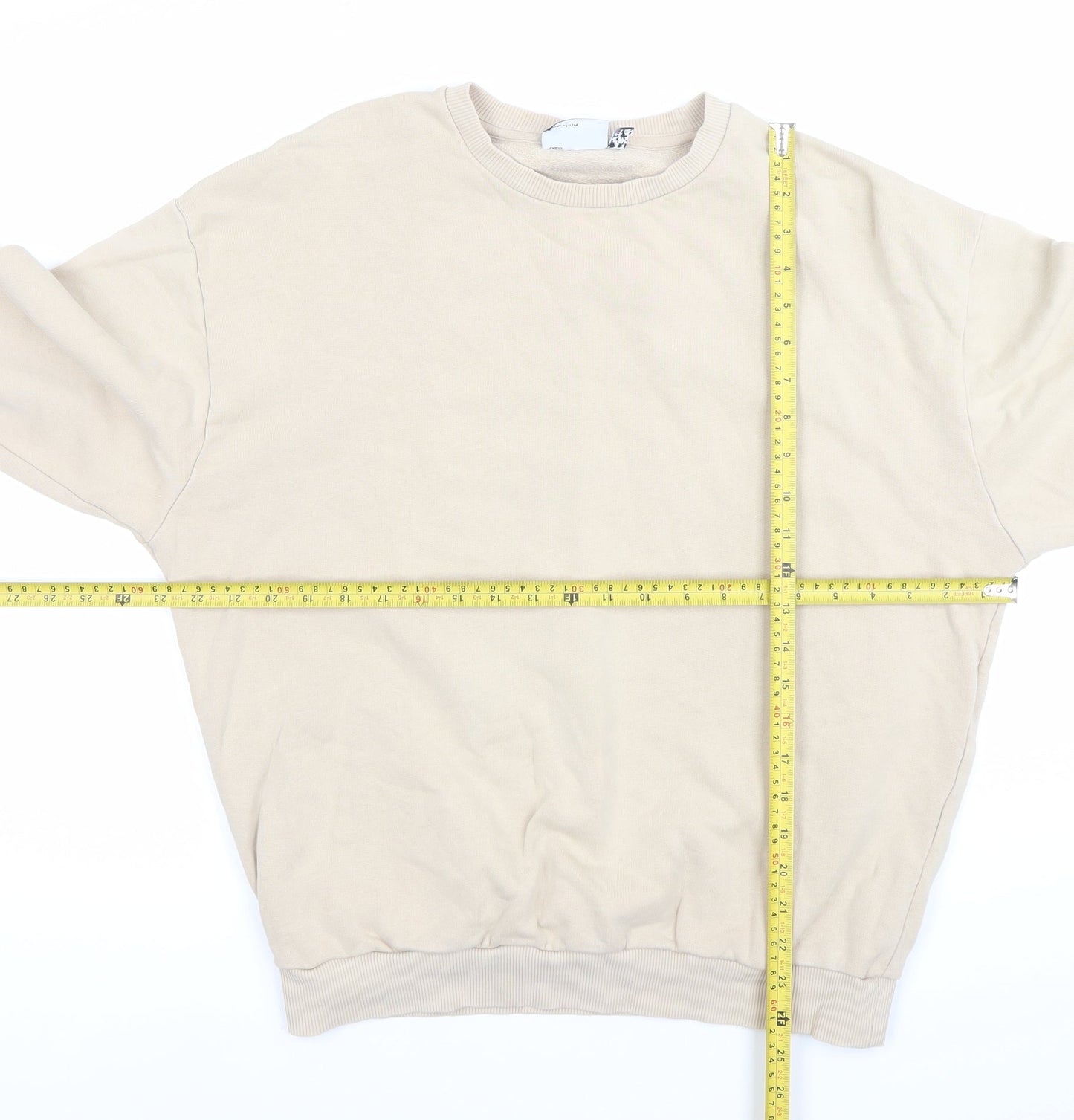 Mens UK Size L ASOS Beige Pullover Sweatshirt
