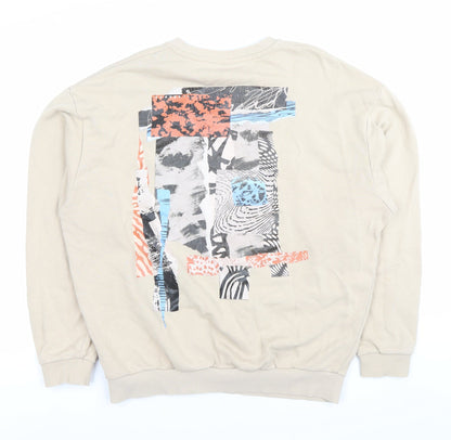 Mens UK Size L ASOS Beige Pullover Sweatshirt