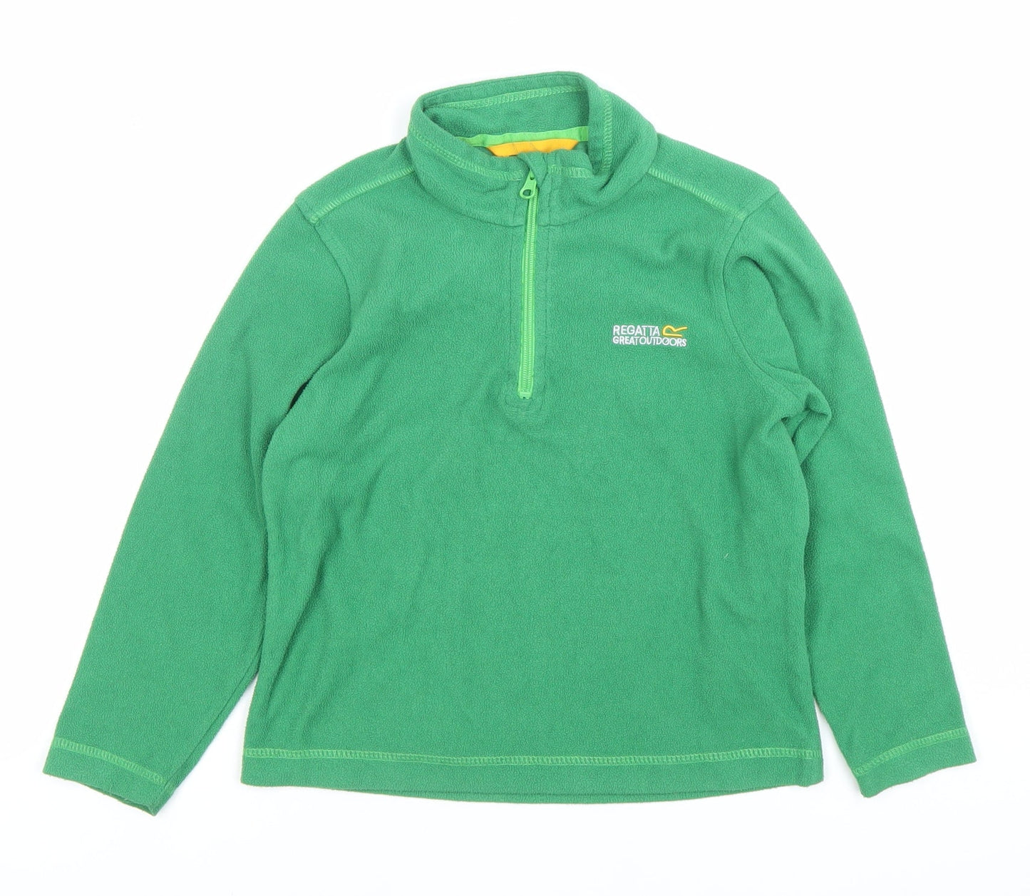 Regatta Boys Green Fleece Sweatshirt 7 Years Outdoor Pullover 1/2 Zip