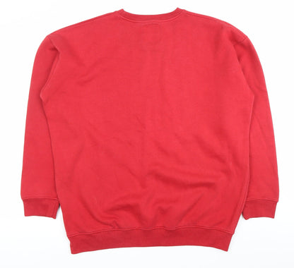 Mens UK Size S BoohooMAN Red Pullover Sweatshirt
