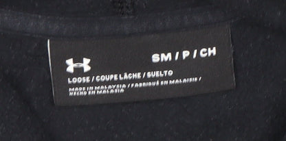 Under Armour Boys Black Full Zip Hoodie Sweatshirt Size S Logo Hooded