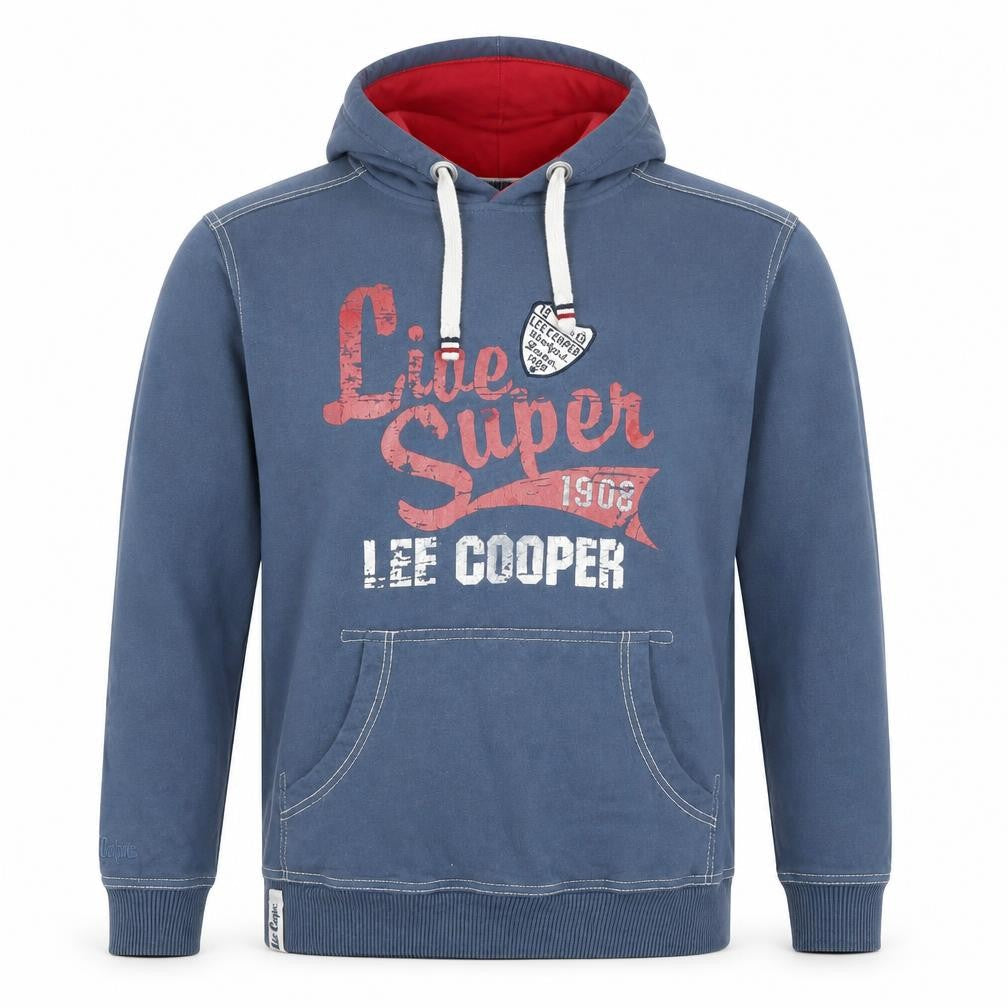 Mens UK Size M Lee Cooper Blue Pullover Hoodie