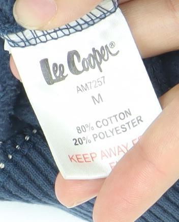 Mens UK Size M Lee Cooper Blue Pullover Hoodie