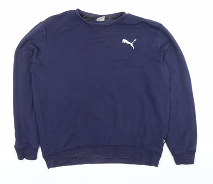 Mens UK Size L PUMA Blue Pullover Sweatshirt
