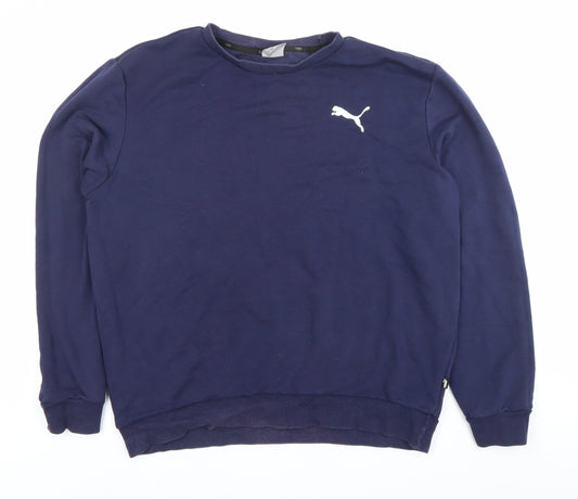Mens UK Size L PUMA Blue Pullover Sweatshirt