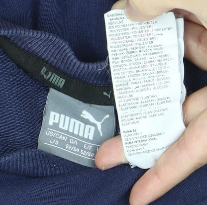 Mens UK Size L PUMA Blue Pullover Sweatshirt