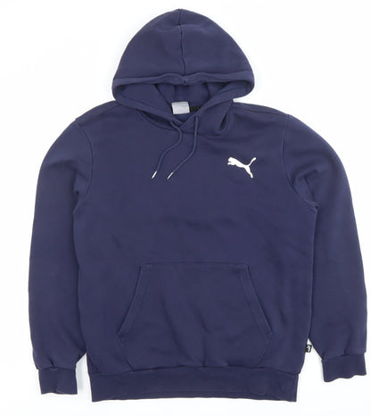 Mens UK Size S PUMA Blue Pullover Hoodie