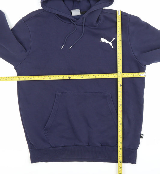 Mens UK Size S PUMA Blue Pullover Hoodie