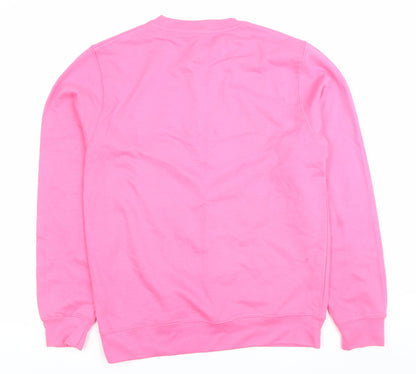 JustHoods Womens Pink Pullover Sweatshirt S Sports Graphic 89