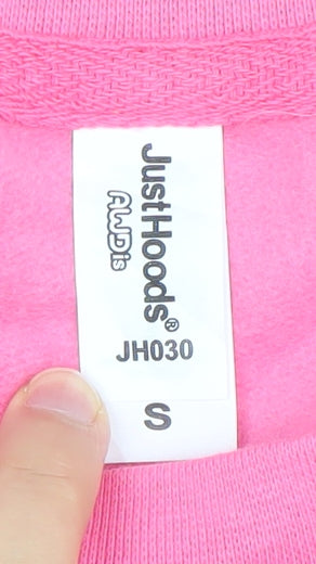 JustHoods Womens Pink Pullover Sweatshirt S Sports Graphic 89