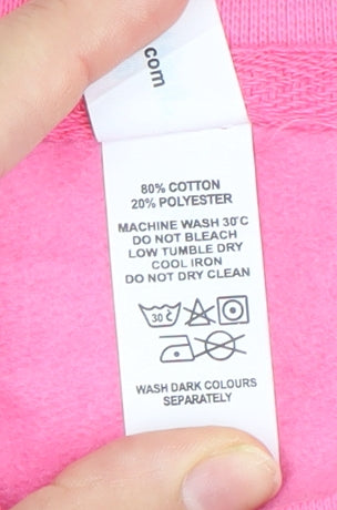 JustHoods Womens Pink Pullover Sweatshirt S Sports Graphic 89