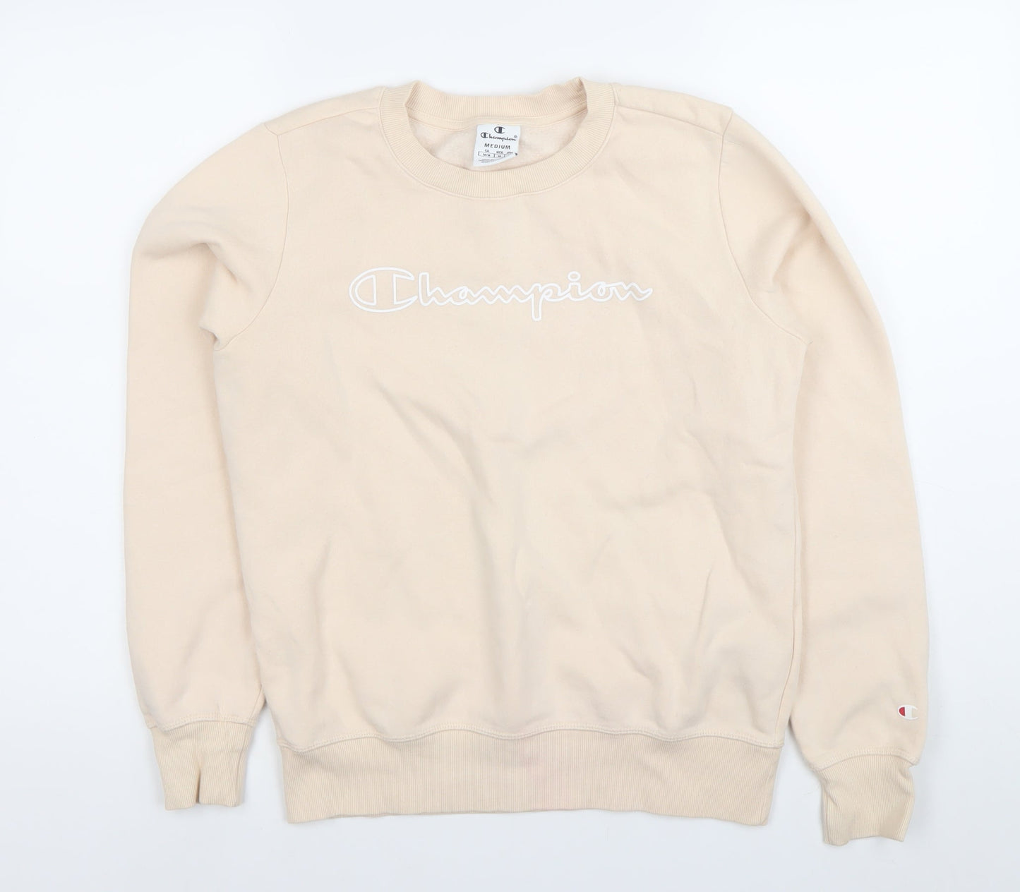 Womens UK Size M Champion Beige Pullover Sweatshirt